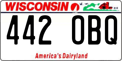WI license plate 442OBQ