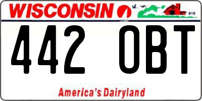 WI license plate 442OBT