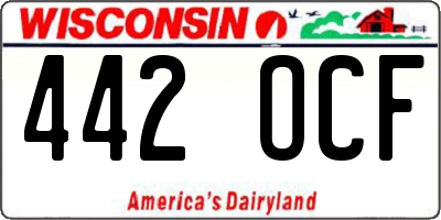 WI license plate 442OCF
