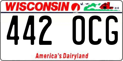 WI license plate 442OCG