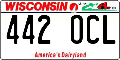 WI license plate 442OCL