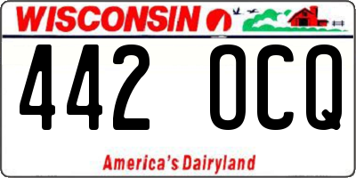 WI license plate 442OCQ