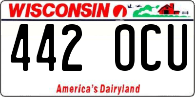 WI license plate 442OCU