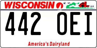 WI license plate 442OEI