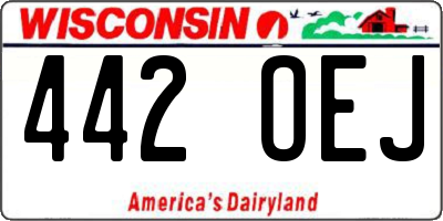 WI license plate 442OEJ