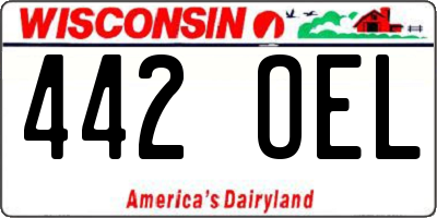 WI license plate 442OEL