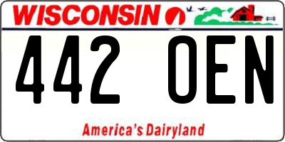 WI license plate 442OEN