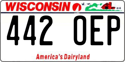 WI license plate 442OEP