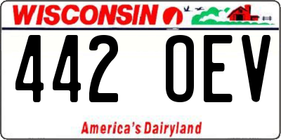 WI license plate 442OEV