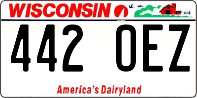 WI license plate 442OEZ