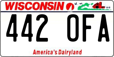 WI license plate 442OFA