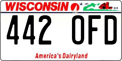 WI license plate 442OFD