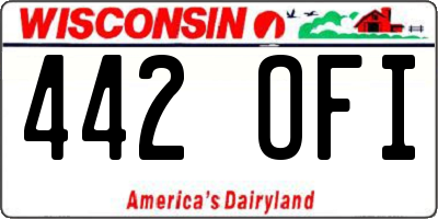 WI license plate 442OFI