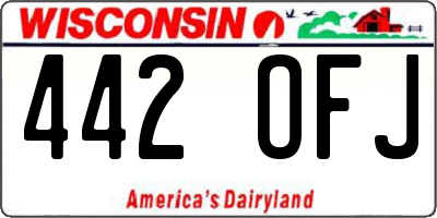 WI license plate 442OFJ