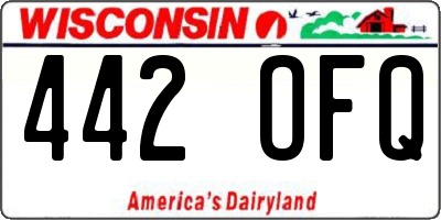 WI license plate 442OFQ