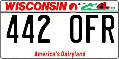 WI license plate 442OFR
