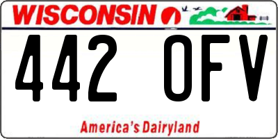 WI license plate 442OFV