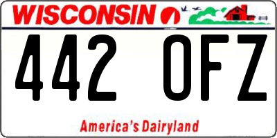 WI license plate 442OFZ