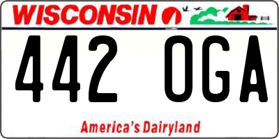 WI license plate 442OGA