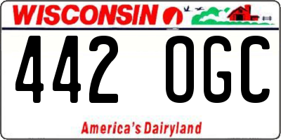 WI license plate 442OGC