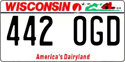 WI license plate 442OGD