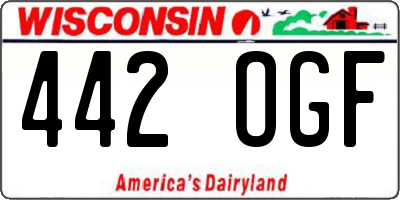 WI license plate 442OGF