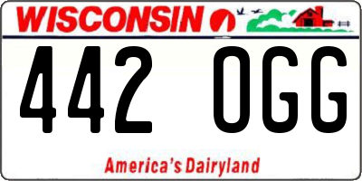 WI license plate 442OGG