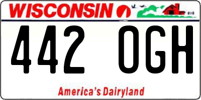 WI license plate 442OGH