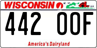 WI license plate 442OOF