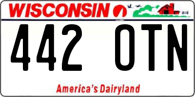 WI license plate 442OTN