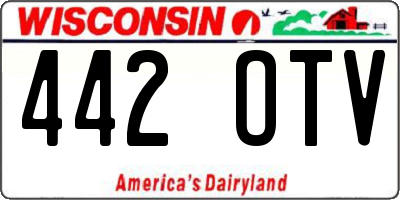 WI license plate 442OTV