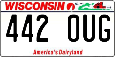 WI license plate 442OUG