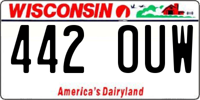 WI license plate 442OUW