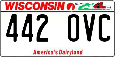WI license plate 442OVC