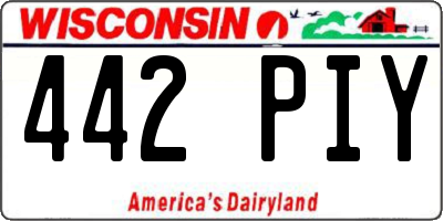 WI license plate 442PIY