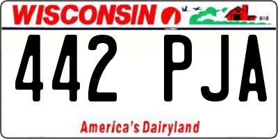 WI license plate 442PJA