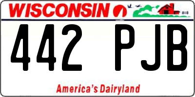 WI license plate 442PJB