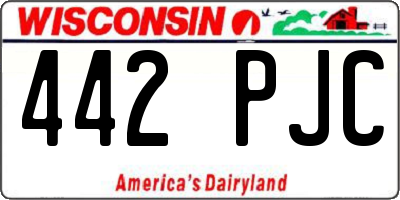 WI license plate 442PJC