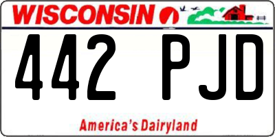WI license plate 442PJD