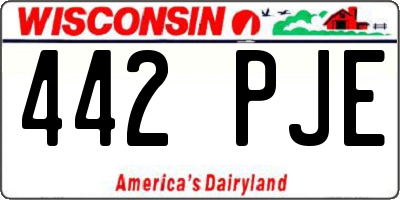 WI license plate 442PJE