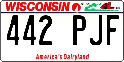 WI license plate 442PJF