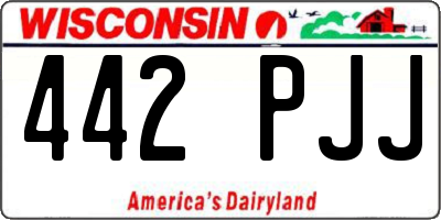WI license plate 442PJJ