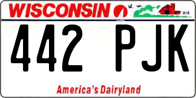 WI license plate 442PJK