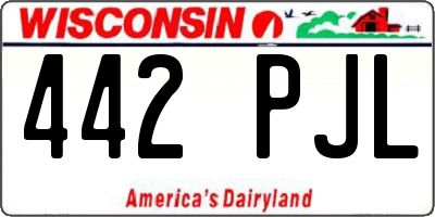 WI license plate 442PJL