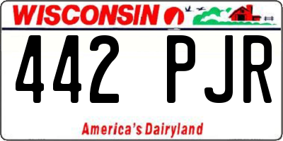 WI license plate 442PJR