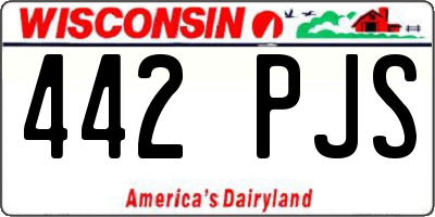 WI license plate 442PJS