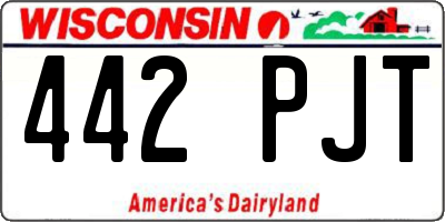 WI license plate 442PJT