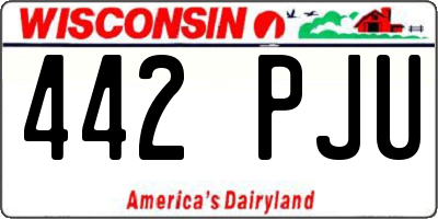 WI license plate 442PJU