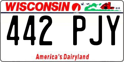 WI license plate 442PJY