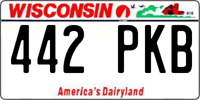 WI license plate 442PKB